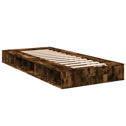 Bed Frame without Mattress Smoked Oak 90x190 cm Single