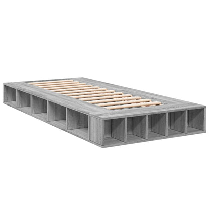 Bed Frame without Mattress Grey Sonoma 90x190 cm Single