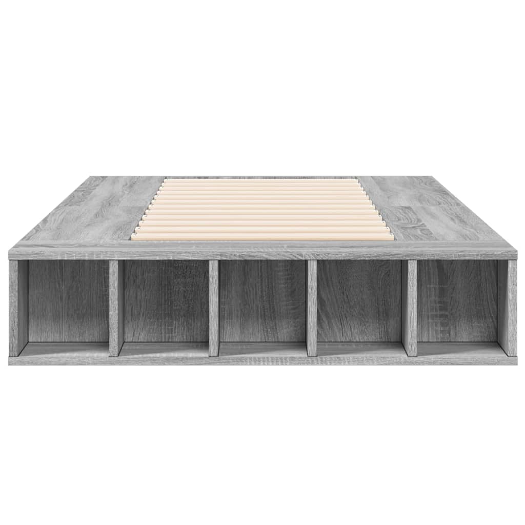 Bed Frame without Mattress Grey Sonoma 90x190 cm Single