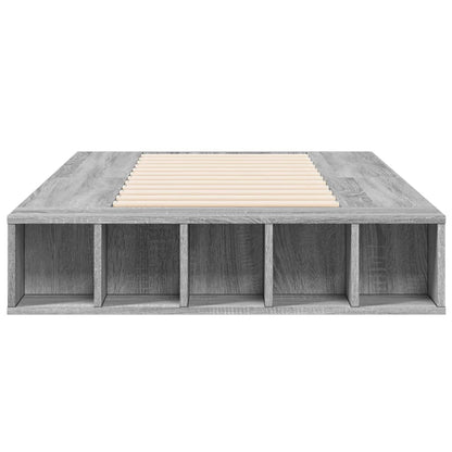 Bed Frame without Mattress Grey Sonoma 90x190 cm Single