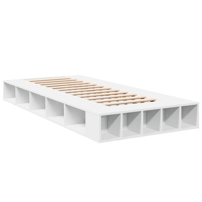 Bed Frame without Mattress White 75x190 cm Small Single