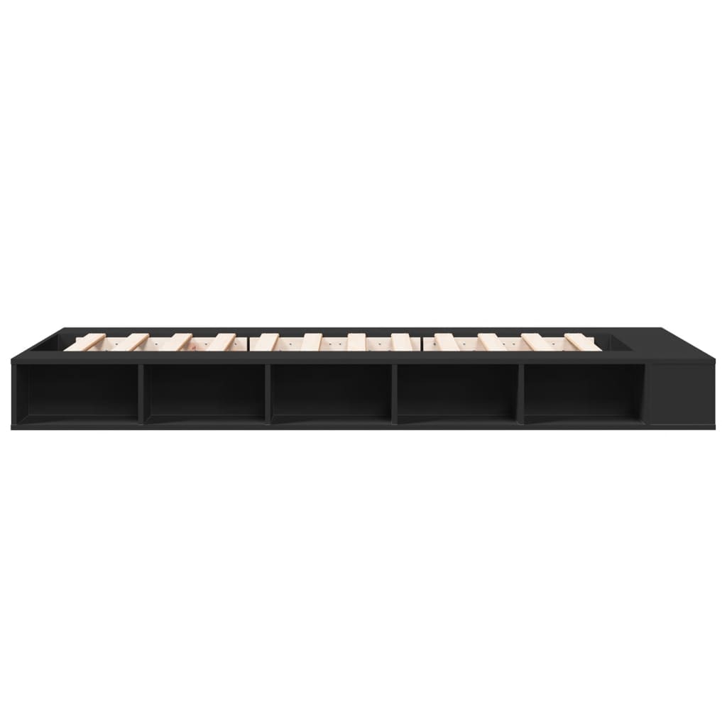 Bed Frame without Mattress Black 75x190 cm Small Single