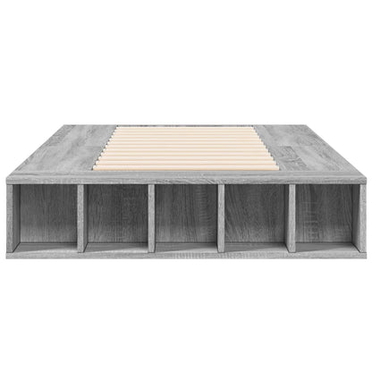 Bed Frame without Mattress Grey Sonoma 75x190 cm Small Single