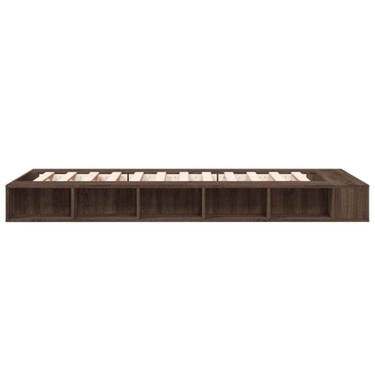 Bed Frame without Mattress Brown Oak 75x190 cm Small Single