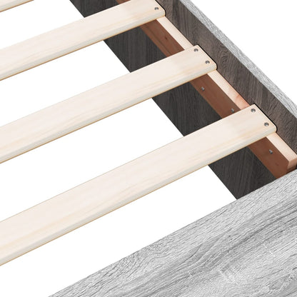 Bed Frame without Mattress Grey Sonoma 200x200 cm