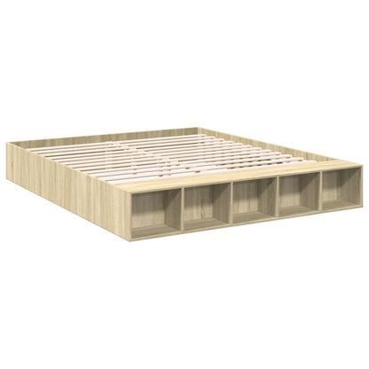 Bed Frame without Mattress Sonoma Oak 180x200 cm Super King