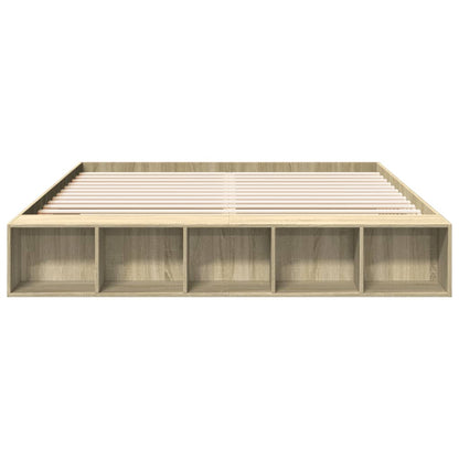 Bed Frame without Mattress Sonoma Oak 180x200 cm Super King