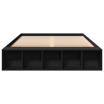 Bed Frame without Mattress Black 150x200 cm King Size