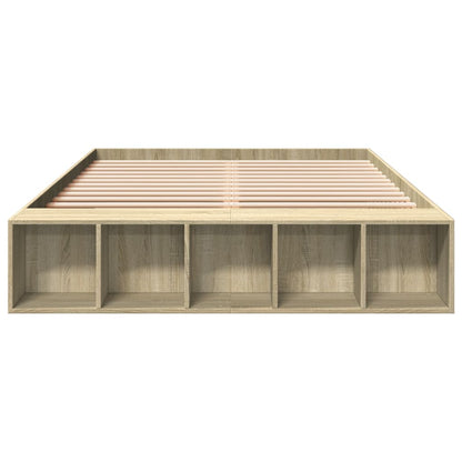 Bed Frame without Mattress Sonoma Oak 150x200 cm King Size
