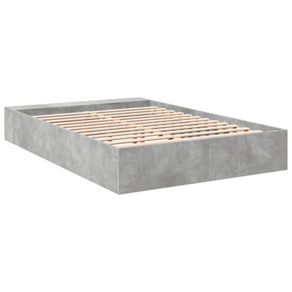 Bed Frame without Mattress Concrete Grey 150x200 cm King Size