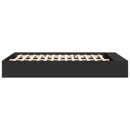 Bed Frame without Mattress Black 140x200 cm