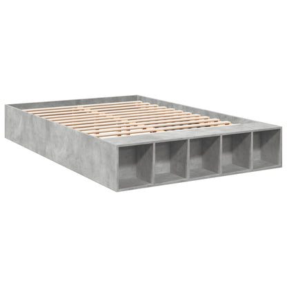 Bed Frame without Mattress Concrete Grey 140x190 cm