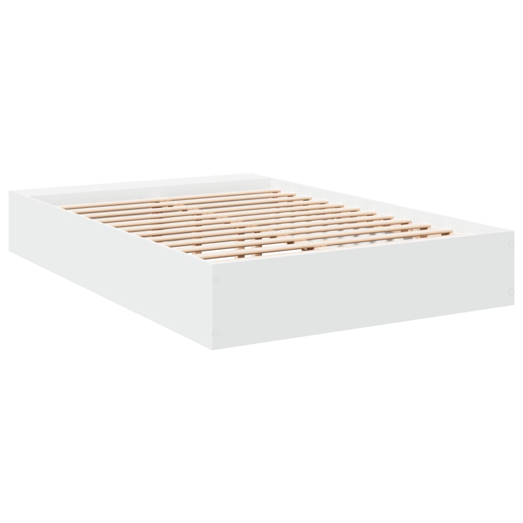 Bed Frame without Mattress White 135x190 cm Double