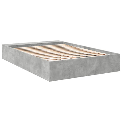 Bed Frame without Mattress Concrete Grey 120x190 cm Small Double