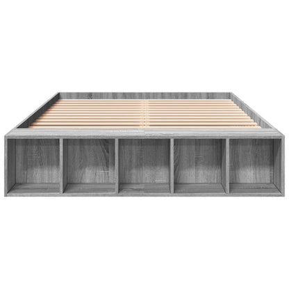 Bed Frame without Mattress Grey Sonoma 120x190 cm Small Double