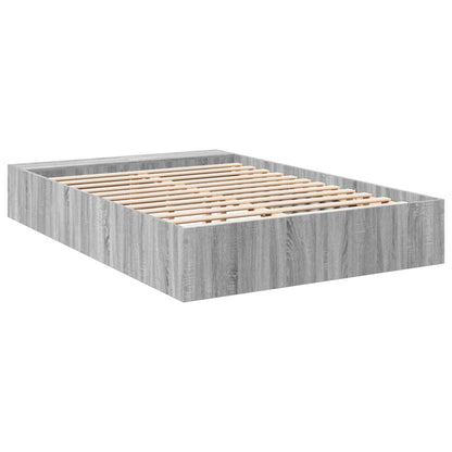 Bed Frame without Mattress Grey Sonoma 120x190 cm Small Double