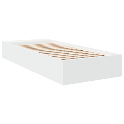 Bed Frame without Mattress White 100x200 cm