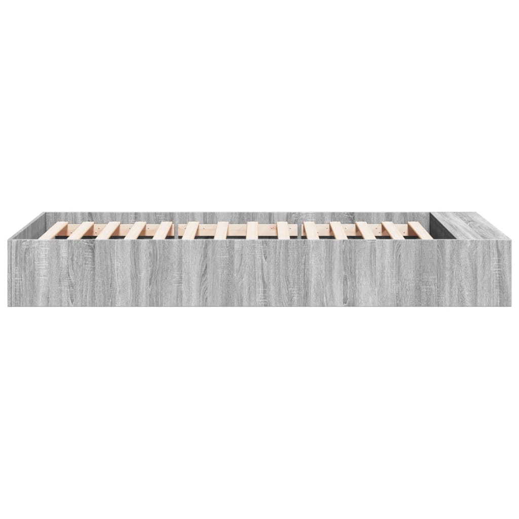 Bed Frame without Mattress Grey Sonoma 100x200 cm