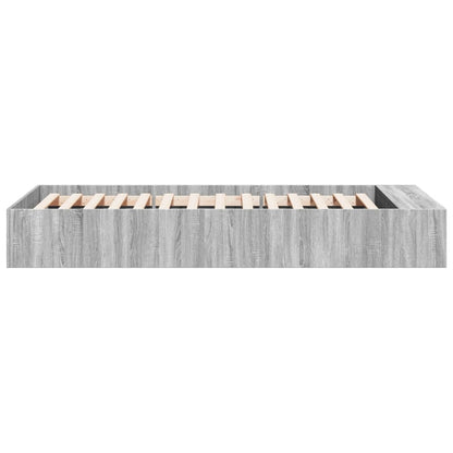 Bed Frame without Mattress Grey Sonoma 100x200 cm