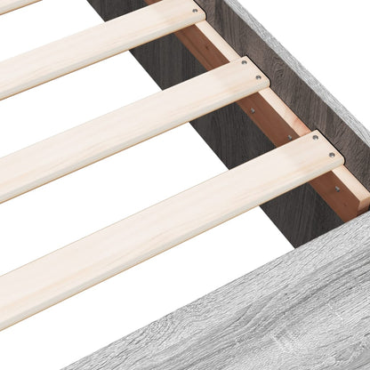 Bed Frame without Mattress Grey Sonoma 100x200 cm