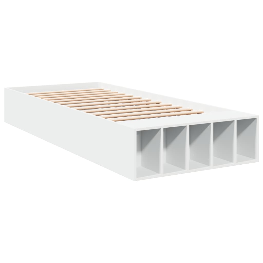 Bed Frame without Mattress White 90x200 cm