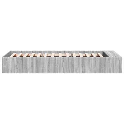 Bed Frame without Mattress Grey Sonoma 90x200 cm