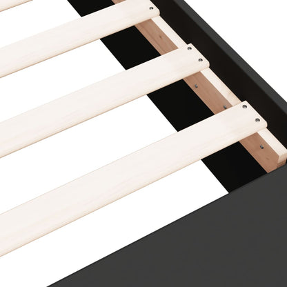 Bed Frame without Mattress Black 75x190 cm Small Single