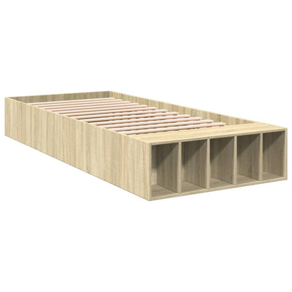 Bed Frame without Mattress Sonoma Oak 75x190 cm Small Single