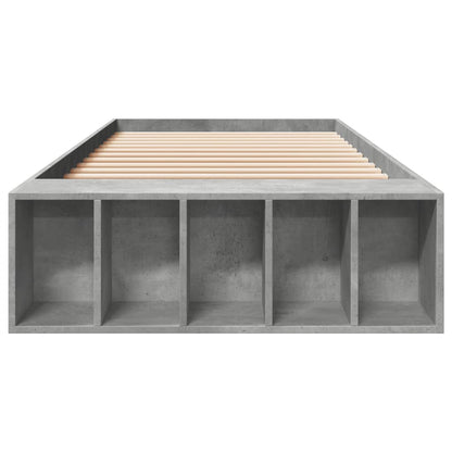 Bed Frame without Mattress Concrete Grey 75x190 cm Small Single