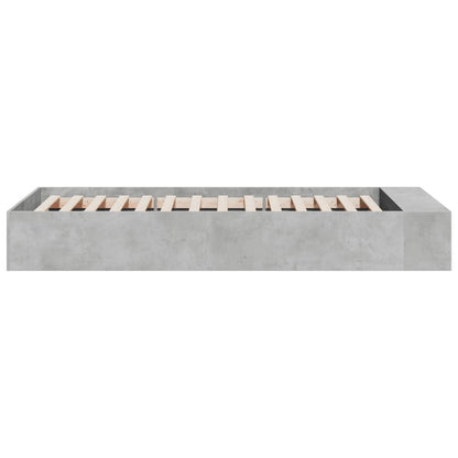 Bed Frame without Mattress Concrete Grey 75x190 cm Small Single