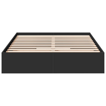 Bed Frame with Drawers without Mattress Black 140x200 cm