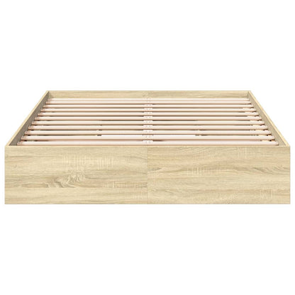 Bed Frame with Drawers without Mattress Sonoma Oak 140x200 cm