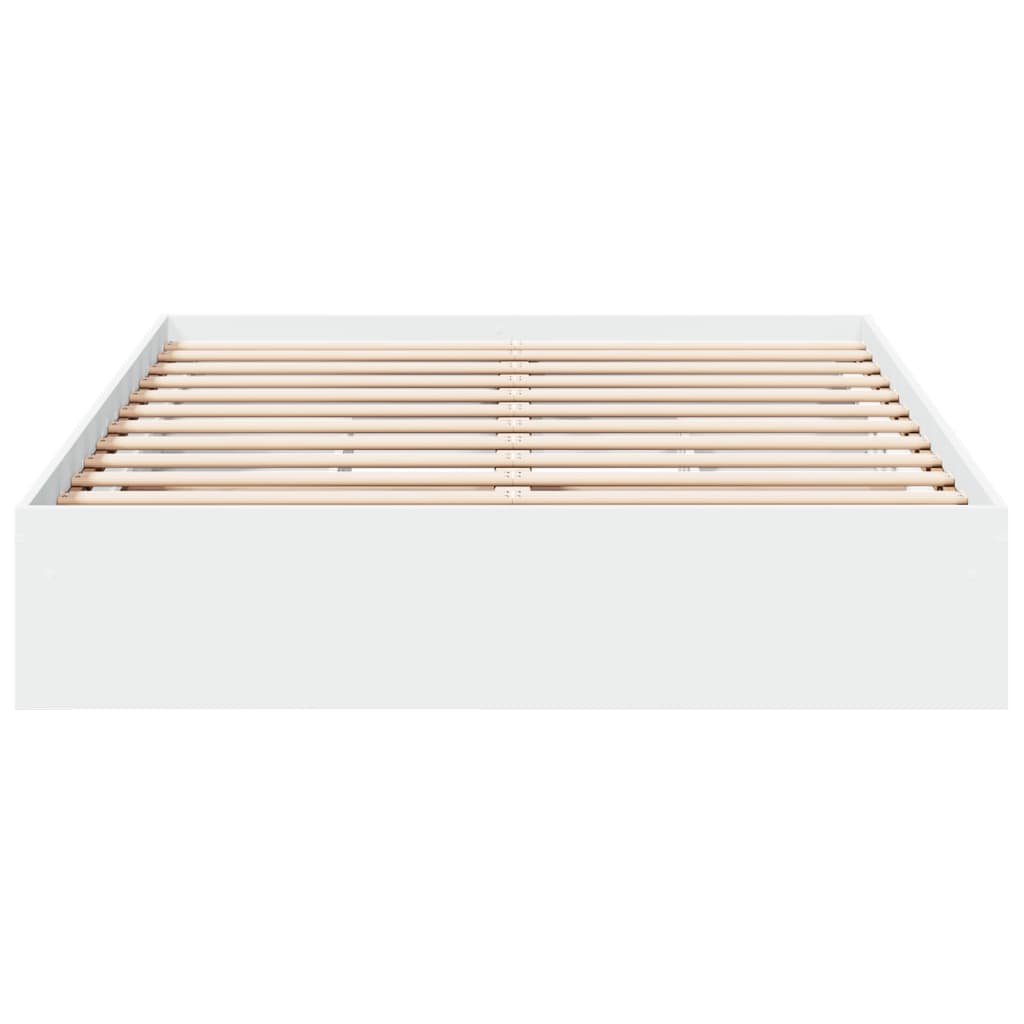 Bed Frame with Drawers without Mattress White 120x190 cm Small Double