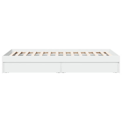 Bed Frame with Drawers without Mattress White 90x190 cm Single