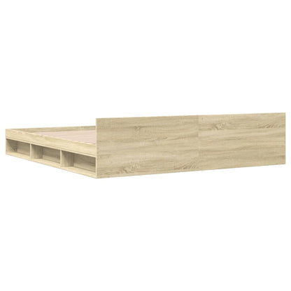 Bed Frame with Drawers without Mattress Sonoma Oak 180x200 cm Super King