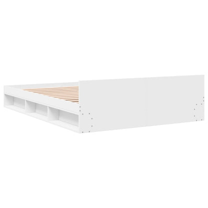 Bed Frame with Drawers without Mattress White 140x190 cm