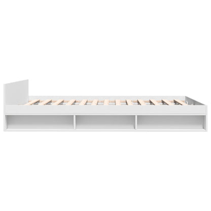 Bed Frame with Drawers without Mattress White 135x190 cm Double