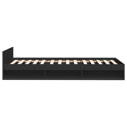 Bed Frame with Drawer without Mattress Black 100x200 cm