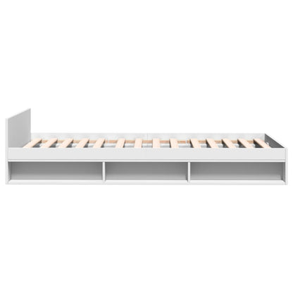 Bed Frame with Drawer without Mattress White 90x200 cm