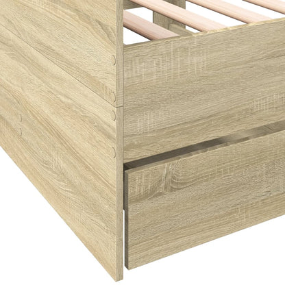 Daybed with Drawers without Mattress Sonoma Oak 90x200 cm