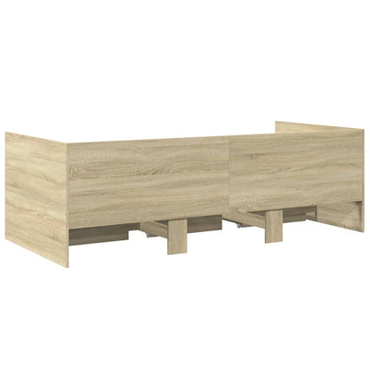 Daybed with Drawers without Mattress Sonoma Oak 75x190 cm Small Single