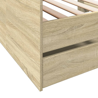Daybed with Drawers without Mattress Sonoma Oak 100x200 cm