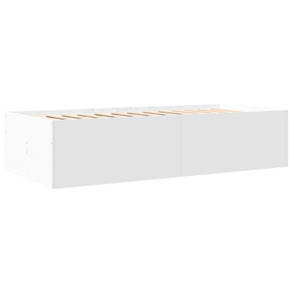Daybed with Drawers without Mattress White 90x200 cm