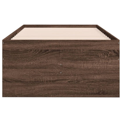 Daybed with Drawers without Mattress Brown Oak 90x200 cm