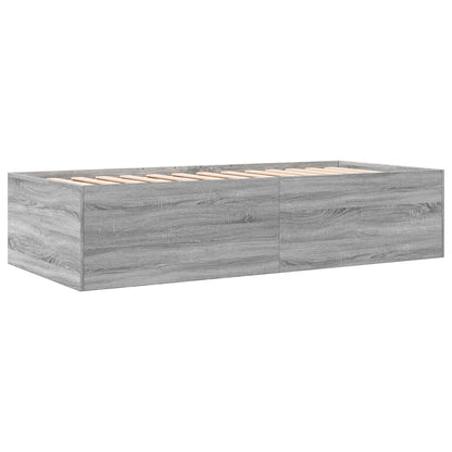 Daybed with Drawers without Mattress Grey Sonoma 90x190 cm Single