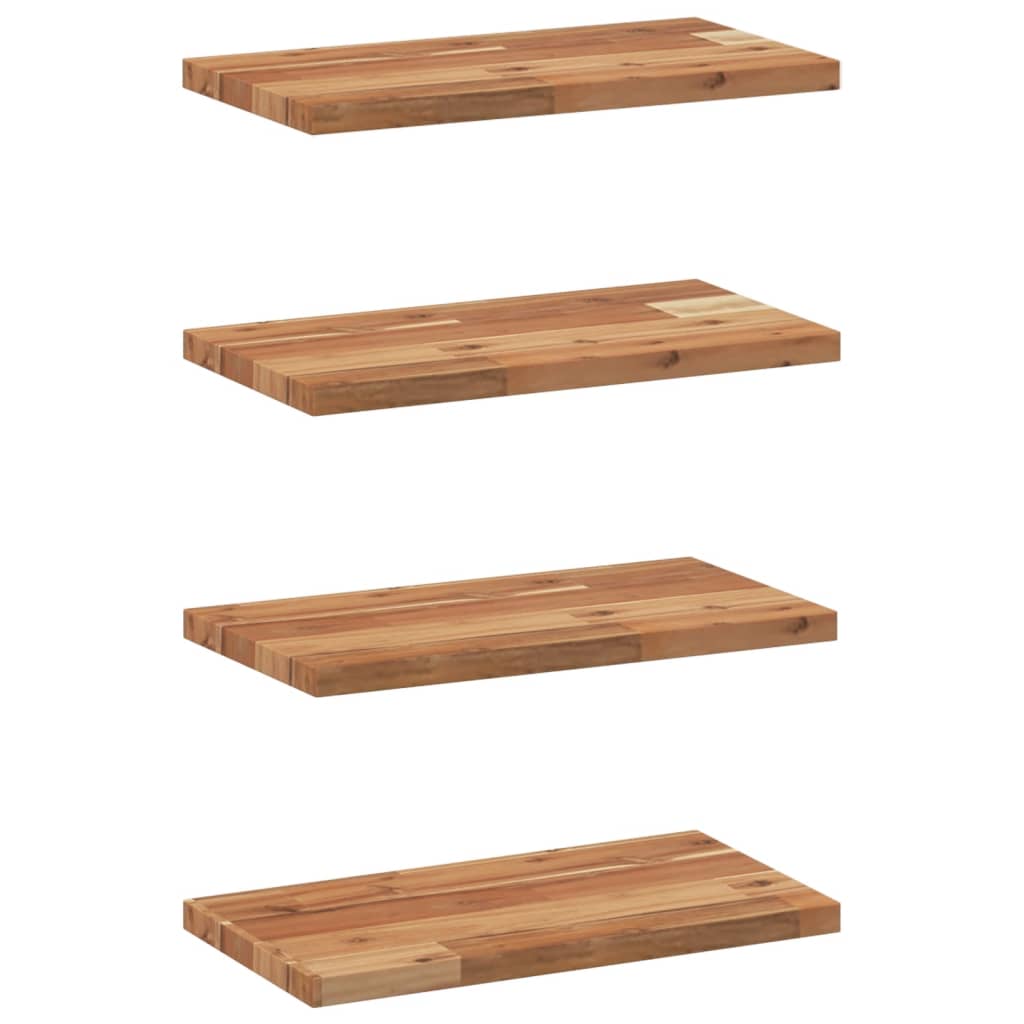 Floating Shelves 4 pcs 40x20x2 cm Oil Finished Solid Wood Acacia