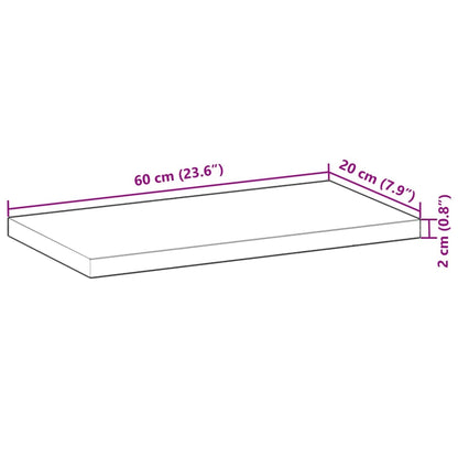Floating Shelves 3 pcs 60x20x2 cm Oil Finished Solid Wood Acacia