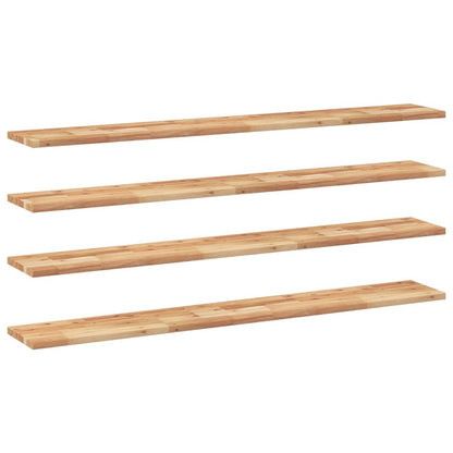 Floating Shelves 4 pcs 120x20x2 cm Oil Finished Solid Wood Acacia