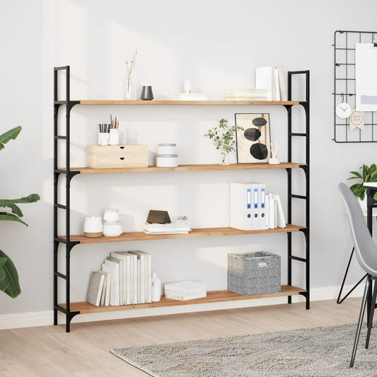 Floating Shelves 4 pcs 120x20x2 cm Oil Finished Solid Wood Acacia