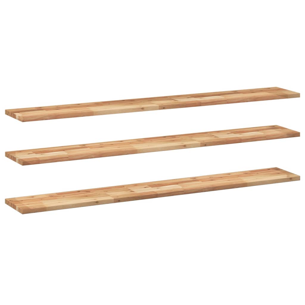 Floating Shelves 3 pcs 140x20x2 cm Oil Finished Solid Wood Acacia